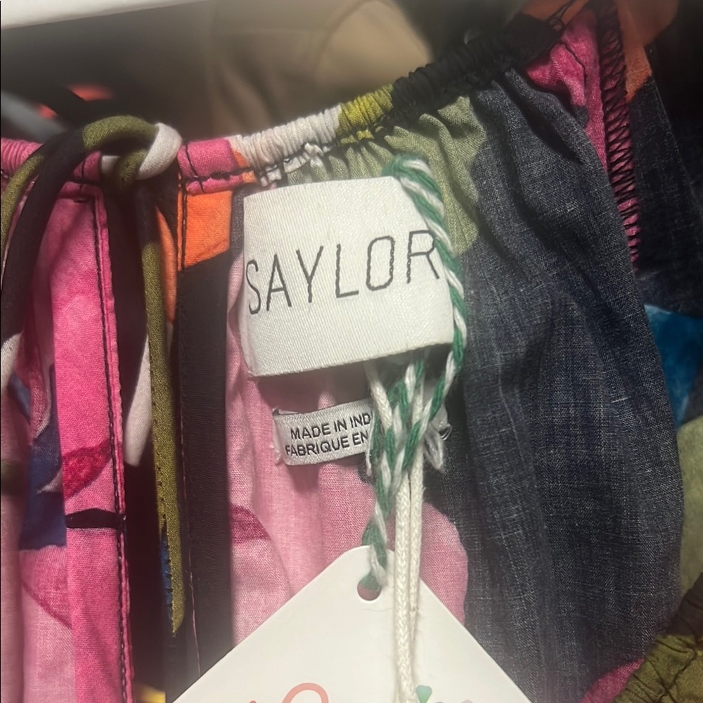 Saylor Colorful Floral Garment Dress XS NWT